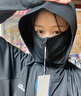 OhSunny防晒衣女宽松透气连帽披肩衫开车防晒服薄外套 暗夜黑 M 实拍图