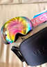 Vector儿童滑雪眼镜防雾球面护目镜防摔抗冲击保护男女童滑雪装备 粉底白字 实拍图