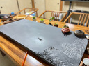 梵上器舍整块乌金石茶盘中式浮雕家用排水式客厅天然石头小茶台大石盘托盘  后赤壁 80*32*3CM(适合1.3-1.5米桌) 实拍图