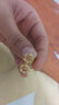 周大福 麦穗扭纹花环 黄金耳钉(工费120) 约1.9g EOF780 晒单实拍图