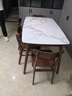 韵存家居 餐桌 实木餐桌 岩板餐桌 新中式北欧白蜡木餐厅长方形饭桌 白蜡木餐桌+餐椅*4  【1.6米哑光岩板桌面】 实拍图
