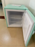 惠康（HICON）储奶小冰箱  急冻小冰柜迷你家用 单门小型冷冻单温柜 全冷冻母乳冰柜 升级款-冰柜-复古薄荷绿带把手（带冰篮） 40L 实拍图