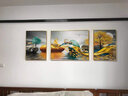 瑞尚（RUISHANG） 北欧客厅装饰画轻奢沙发背景墙挂画简约墙上壁画餐厅玄关墙画 鹿鹿高升 左右50*70+中间100*70晶瓷面金框 实拍图
