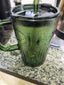 CLITON浮雕玻璃吸管杯 办公室水杯咖啡杯男女士学生水杯茶杯大容量400ml 实拍图