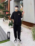 李宁（LI-NING）运动裤男裤子秋冬季卫裤潮流大码束脚裤跑步宽松收口休闲长裤 黑色【棉质秋款-轻柔舒适】 L /175 (120-140斤) 实拍图