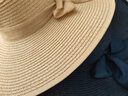 NZTK 夏天女遮阳帽子 时尚凉帽大沿草帽韩版可折叠沙滩防晒太阳帽 MH078 藏蓝色 实拍图