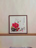 紫腾随轩新中式牡丹花开富贵装饰画客厅餐厅背景墙画卧室床头挂画壁画 图9 60*60cm红木色实木框 实拍图