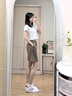 特步（XTEP）女鞋板鞋女2025新款春夏季皮面滑板鞋休闲运动鞋平底板鞋小白鞋女 白红 37 实拍图