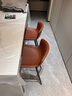 英纳吧台椅吧台凳椅子家用吧椅轻奢高脚椅酒吧椅高脚凳吧凳岛台椅凳子 疯马浅棕-坐高60cm(现货速发） 实拍图