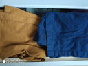 无印良品 MUJI 男式 新疆棉 法兰绒 立领衬衫 19AC775 烟熏蓝色 L 实拍图