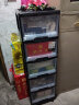禧天龙免安装儿童收纳柜抽屉式玩具储物箱简易衣柜 零食收纳箱 5层黑框 实拍图