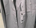 森马（Semir）森马长袖衬衫男春秋季时尚条纹舒适纯棉通勤上衣 灰白色调00321 175/92A/L 实拍图