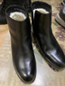 3515强人男靴羊毛皮靴男冬马丁靴切尔西靴男加绒皮靴保暖耐磨正装 毛靴 黑色 DCF-07AM 41 实拍图