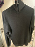 恒源祥毛衣男高领冬天长袖100%纯羊毛衫针织衫冬季厚款保暖中年男士打底 HYX5820中灰（280g薄） 3XL (185) （适合160-180斤） 实拍图