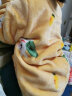 芬腾 儿童睡衣秋冬女童装长袖开衫可爱动物印花休闲家居服套装 黄色 120 实拍图