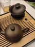 祥业紫砂功夫茶具整套装家用茶盘泡茶壶盖碗茶杯乔迁搬家送礼伴手礼品 黑紫砂西施壶盖碗八杯12件+茶盘 实拍图