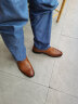 蜻蜓牌男士皮鞋牛皮商务正装休闲青年尖头鞋增高英伦增高系带男鞋 棕色 41 实拍图