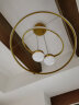 梵季（Fanji）客厅吊灯现代简约灯饰网红轻奢北欧灯具创意个性卧室星空餐厅吊灯 金色2圈2球（40+60）+三色无极 实拍图