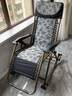 舒休宝摇椅躺椅折叠阳台摇摇椅家用休闲老人靠背椅懒人可坐可躺便携椅子 黑提花摇椅（合金锁扣） 实拍图