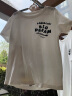 拉比（Labi Baby）亲子装短袖T恤亲子夏款男女童短袖上衣全家装 儿童 米白 120 晒单实拍图