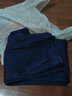 峰皓秋冬厚款中老年双褶男士商务牛仔裤高腰深裆直筒裤弹力棉加绒大码爸爸装宽松男裤子加肥加大 蓝色（秋冬常规款） 35码/2尺8腰围 实拍图