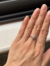 谢瑞麟（TSL）母亲节礼物18K金钻石戒指环群镶求婚订婚结婚白金钻戒女63235 14圈口（约21颗钻，约7分） 实拍图