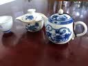 盛天下 景德镇陶瓷青花瓷小茶壶釉中彩过滤泡茶单壶小号功夫茶具手抓壶 实拍图