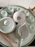 唯古潮汕功夫茶具套装家用小套青瓷茶盘茶壶盖碗茶杯整套陶瓷茶船 盖碗陶瓷茶盘10件套（普通包装） 实拍图