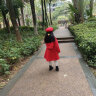 撒娇娃童装女童连衣裙秋冬季儿童套装拜年服装毛衣背心裙子毛呢外套小女孩秋装过年衣服中大童女装三件套 樱桃红色披肩+裙子+帽子 130(建议身高125左右) 实拍图