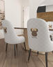 维雪华新款弧形椅套椅垫万能椅子套罩餐桌凳子套罩弹力加厚椅套餐椅套罩 【全扶手】哈尼熊-米 实拍图