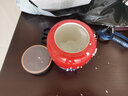 瓷牌茗茶具（cipaiming teaset） 茶叶罐密封罐家用普洱红茶醒茶罐存茶储茶罐茶缸茶盒 大红色观山陶瓷釉彩茶叶罐 200ml 实拍图