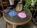 御藤美家（ROYAL RATTAN）户外阳台桌椅小茶几休闲庭院藤椅桌椅庭院露天花园休闲桌椅 2椅+【80cm玻璃圆桌】+香槟 实拍图