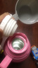 畅印玻璃内胆迷你暖水瓶便携式中药保温壶儿童小暖壶塑料外壳开水瓶 600ml(玫红色) 实拍图