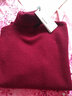 皮皮狗100%山羊绒 高领打底衫基础新款纯色针织上衣内搭毛衣女士秋季 454里约红 M /100 实拍图