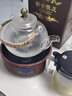 玉兰香 耐高温加厚玻璃煮茶壶电陶炉加热烧水壶家用茶具泡茶壶小型煮茶器套装 金色珠900ML+圆红橡色炉套装 实拍图