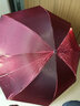 天堂伞UPF50防晒伞超强防紫外线全遮光黑胶遮阳伞太阳伞折叠晴雨两用 红色 （新款刺绣花边超强防晒 实拍图