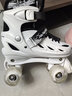 小状元轮滑鞋双排成人溜冰鞋四轮儿童旱冰鞋初学者男女滑冰鞋生日礼物 豪华套装-全闪[头盔护具背包]白 M （适合33-37码） 实拍图