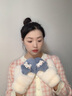 素锦初澜 手套女秋冬季学生可爱卡通毛绒绒加绒加厚冬天手套女生挂脖连指 蓝灰色（店长推荐） 均码通用 实拍图