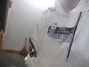 闪电潮牌（GENANX）情侣卫衣男帽衫宽松简约国潮上衣休闲连帽潮流青年 白色 2XL 实拍图