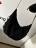 IROYA ins风大容量包包女包新款帆布包饺子包日韩单肩包学生上课斜挎包 黑色（带小包+挂件） 晒单实拍图