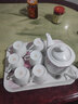 欧式茶具套装泡茶壶茶杯家用陶瓷水具套装客厅大容量冷热水壶水杯 粉红一壶六杯一托盘 实拍图