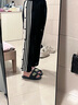 德佐姆罗排扣裤男潮流全开扣束脚侧排篮球训练裤纽扣裤运动休闲宽松长裤男 黑色【可全开】 M 实拍图