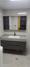 朗斯曼岩板无缝一体台盆浴室柜组合实木卫生间智能洗脸洗手台盆柜卫浴 120cm普通玻璃镜柜+岩板陶瓷盆 实拍图