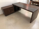 曼尊老板办公桌办公室领导大班台现代简约经理主管桌椅 1.6米老板桌+侧柜 实拍图