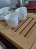 极素茶杯德化羊脂玉功夫茶具小茶杯白玉陶瓷泡茶杯子薄胎白酒杯带字禅意家用客厅个人品茗杯主人杯单杯 黑字凝香杯-修心 实拍图