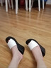 百林猴拖鞋女夏夏季外穿真软皮高跟韩版时尚一字拖坡跟女生百搭凉拖鞋 白色 37 实拍图