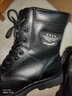 3515强人棉鞋男靴牛皮冬季防寒羊毛靴户外保暖侧拉链皮毛一体靴子男靴 黑色 42 实拍图