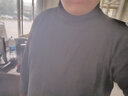 望了型300斤胖子男装纯色高领毛衣针织衫男加肥加大码潮胖子宽松打底衫 黑色 5XL 实拍图