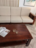 木丞 金丝胡桃木实木沙发组合客厅新中式现代简约轻奢木质沙发布艺1+2+3组合贵妃转角客厅家具 单人位 标准款 实拍图