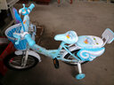 阿米达儿童自行车2岁3岁4岁5岁6岁小孩子男女宝宝折叠童车单车脚踏车 中配蓝色卡通闪光轮+护栏+礼包 14寸 实拍图